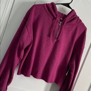 Cropped Purple Hoodie